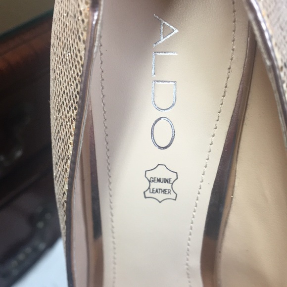 Aldo pump glitter leather interior. - Picture 4 of 6
